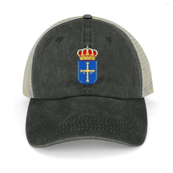 Cappellini da baseball Stemma delle Asturie Spagna Cappello da cowboy Borsa da spiaggia Berretto militare di Natale Uomo Cappelli selvaggi per uomo Donna