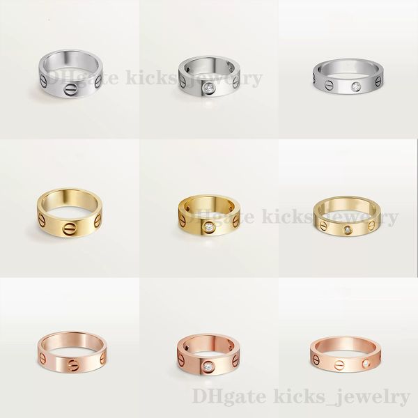 Schmuckdesigner für Männer, Liebes-Schraubring, Designerring, klassisches Design, Ringe aus Titanstahl, vergoldet, nie verblassend, antiallergisch, Gold/Silber/Roségold