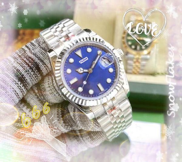 Популярные женские элегантные модные часы с автоматической датой и автоматическим механизмом, полностью из нержавеющей стали, кварцевый календарь, 3 указателя, золото, серебро, часы для отдыха Montre De Luxe