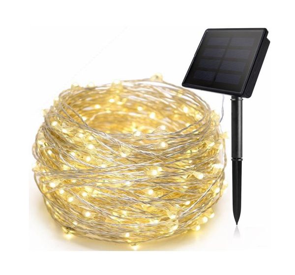 5M10M 20M Filo di rame solare String Light LED Luci fiabesche Impermeabile Solar Home Yard Christmas Holiday Garden Decorazione8271736