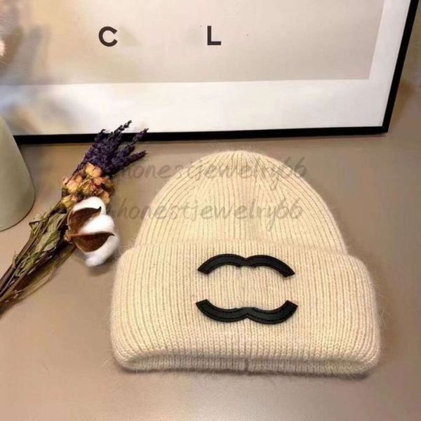 Beanie / Skull Caps Designer Marca Mens Beanie Chapéu Mulheres Outono e Inverno Pequena Fragrância Estilo Nova Moda Quente All-Match 2024 Carta Malha Chapéu Beanie Designer