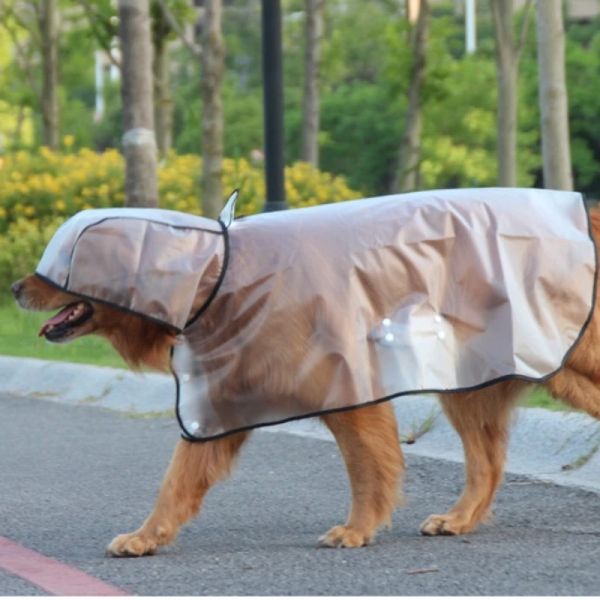 Impermeabili Pet Dog Small Large Dog Impermeabile Poncho Bulldog francese Husky Trasparente Mantello Cappotto Giacca antipioggia Taglia 5 Abbigliamento impermeabile