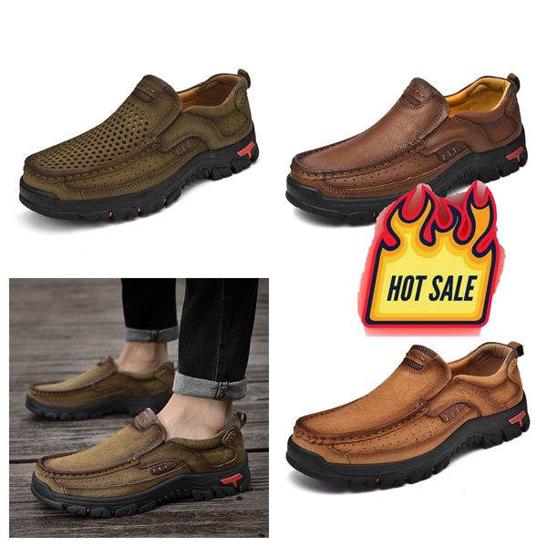 Erkekler için Yeni Satış Ayakkabıları Orijinal Deri Gai Loafers Sıradan Deri Ayakkabı İş Moda Moda Leferleri Hafif Yüksek Kaliteli Klasik Moda Beyefendi Eur 38-51