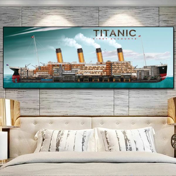 Dikiş diy 5d elmas boyama titanik gemi büyük boyutlu elmas mozaik film manzarası çapraz dikiş nakış rhinestones sanat dekor