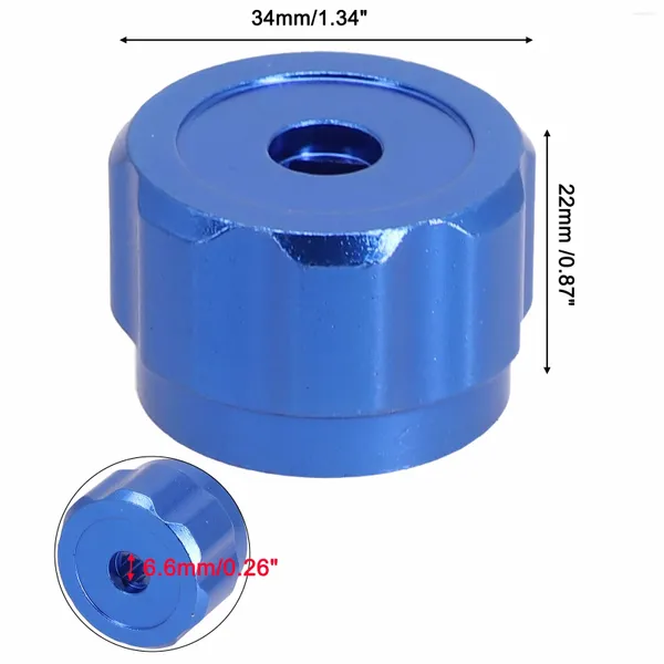 Badezimmer-Waschtischarmaturen, rundes Rad, Wasserhahngriffe, Verteiler-Messgeräte, Knopf, Aluminiumlegierung, blau, HVAC-Klimaanlage, Zubehör für Zuhause