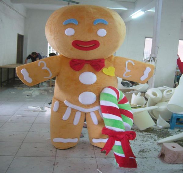 2017 Factory Direct The Head Adult Gingerbread Man Custom costume per adulti da indossare5204906