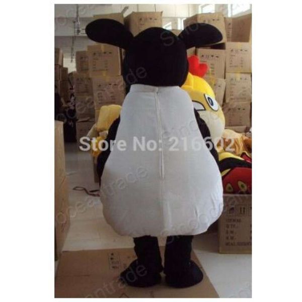 Trajes de mascote Halloween Natal Black Sheep Mascotte Cartoon Plush Fancy Dress Mascot Costume