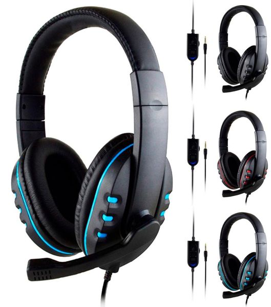 Fones de ouvido 35mm com fio para jogos, fone de ouvido, microfone musical para ps4 play station 4, jogos, pc, bate-papo, computador com microfone3227343