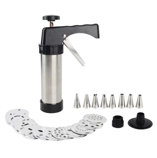 Kit pressa per biscotti Pistola Macchina per fare biscotti Decorazione per torte 13 Stampi per pressa 8 Ugelli per tubazioni per pasticceria Strumento per biscotti Macchina per biscotti T2005276307