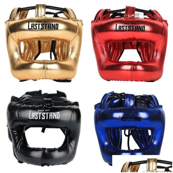 Equipaggiamento protettivo Trave trasversale Protezione della testa chiusa Ponte del naso Casco da boxe da combattimento Mma Fl Attrezzatura da allenamento Surround Er Drop Del Dhodf