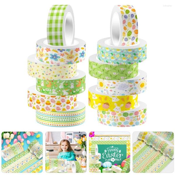 Bottiglie di stoccaggio 12 rotoli di nastro per album per decorazioni Washi con stampa decorativa fai-da-te