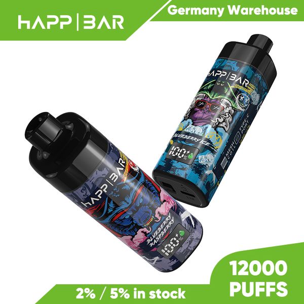 Neueste Happ Bar 12000 Puff-Einweg-Vape Pod Digital Screen EU Warehouse E-Zigaretten