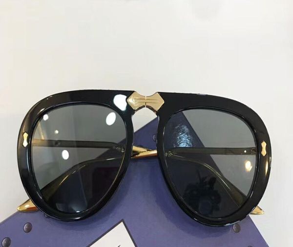 0307 Stones Pilot Sunglasses Gold Black Frame Sun Glasses Men Fashion Sunglasses Novo com Box3245865