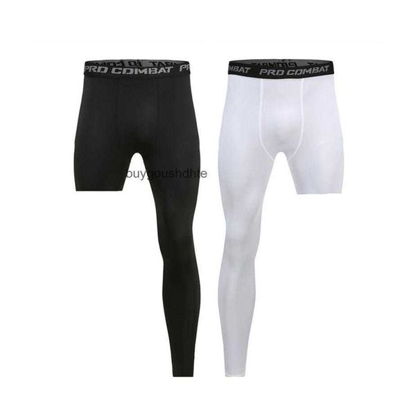 Pantaloni da uomo Uomo Uomo Strato base Pantaloni da allenamento Compressione da corsa Stretti Sport Leggings tagliati su una gamba Basket Calcio Yoga Dhrjx