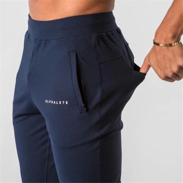 Designer Mens Calças Estilo Mens Alphalete Jogger Sweatpants Mans Fitness Calças de Algodão Masculino Casual Moda Skinny Track Primavera Verão