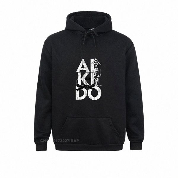 Aikido Schwarzer Gürtel Geschenk Ostertag Herren Hoodies Enge Kapuzen Klassische LG-Ärmel-Sweatshirts Weihnachtstag f9zb #