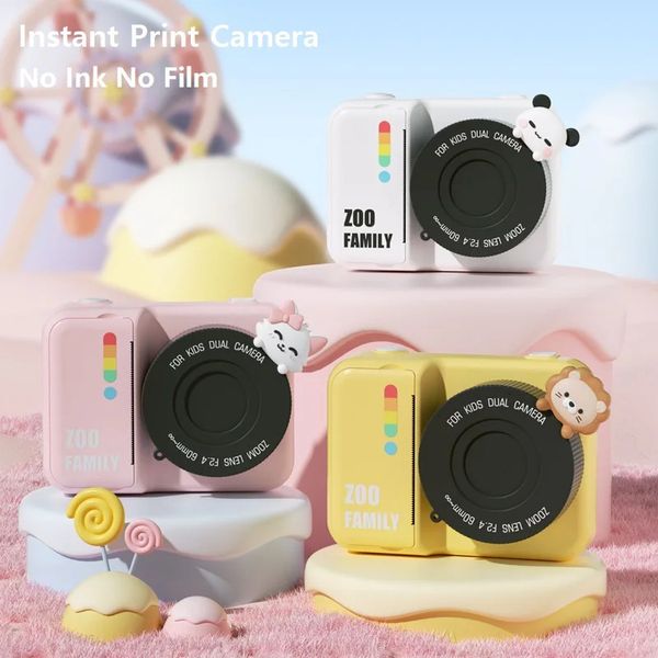 Macchina fotografica per bambini Giocattoli Stampa per bambini Schermo da 30 pollici 1080P Video Po Regalo di compleanno digitale Bambino Ragazze Ragazzi 240314