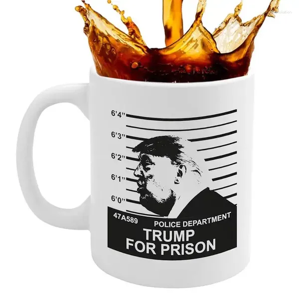 Canecas Trump Prison Cup 350ml Engraçado Caneca Cerâmica Partido Pobooth Adereços para Soda Fria Água Café Leite Chá