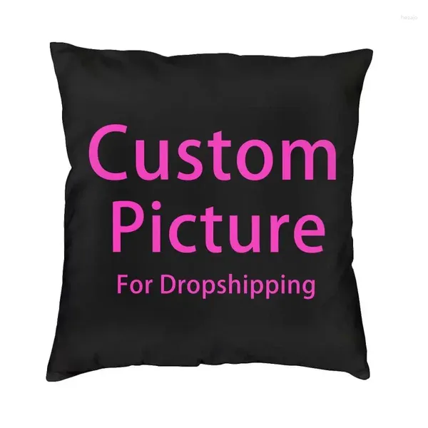 Kissen, personalisierbar, individuelle Po-Logo-Abdeckung, 45 x 45 cm, Heimdekoration, 3D-Druck, individuelle DIY-Überwurfhülle, Auto, doppelseitig