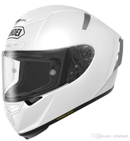 Capacete de motocicleta com rosto inteiro x14, branco brilhante, viseira antiembaçante, carro de equitação, motocross, corrida, capaceteNOTORIGINALhelmet6548502