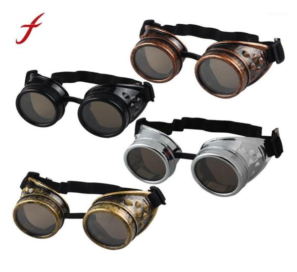 Occhiali da sole Steampunk Occhiali 2021 Moda Arrivo Vintage Specchio rotondo Stile Saldatura Punk Vetro Cosplay Intero Eyewear17462040