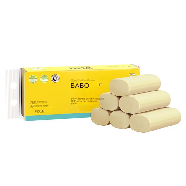 Panno spot originale Babo Pulp non core rotolo non core non fluorescente Agent non sbiancante carta igienica addensata