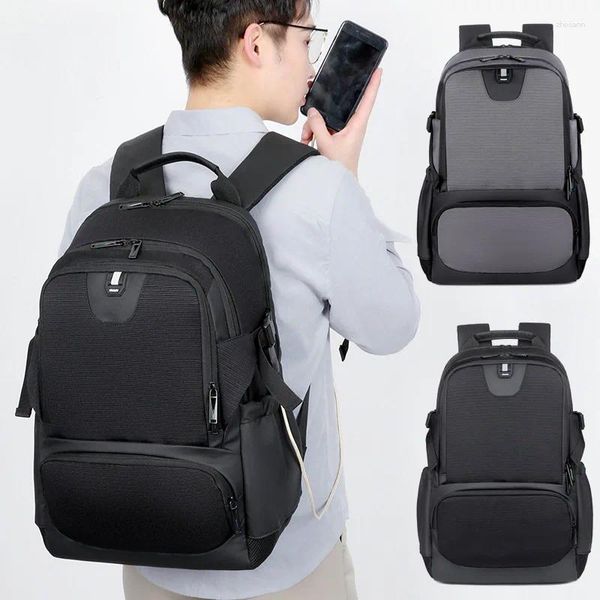 Rucksack Reise Laptop Anti-Diebstahl Arbeit Büchertaschen mit USB-Ladeanschluss wasserabweisende College-Computertasche für Männer