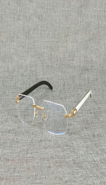 Sonnenbrille aus Naturholz, quadratisch, helles Büffelhorn, Übergröße, zufälliger Rahmen für Herren, optisch, oval, Brillenglas 3229841