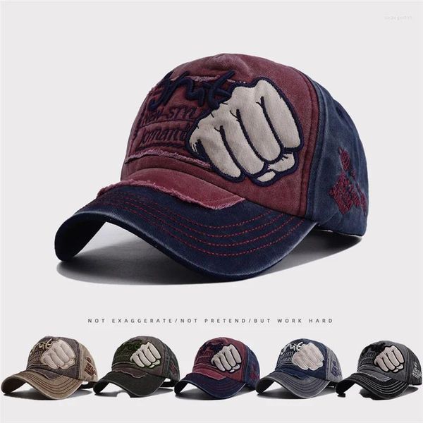 Berretti da baseball Hip Hop Cappello da baseball in cotone lavato retrò per uomo Donna Vintage papà mamma ricamo Snapback per sport all'aria aperta