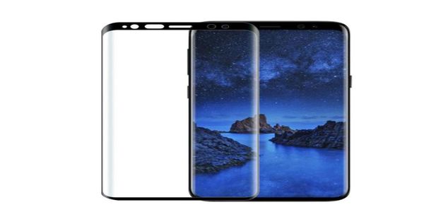 Para samsung galaxy s9 plus protetor de tela ultra claro caso forte adesão 9h dureza 3d curvado vidro temperado para s9 plus9329461