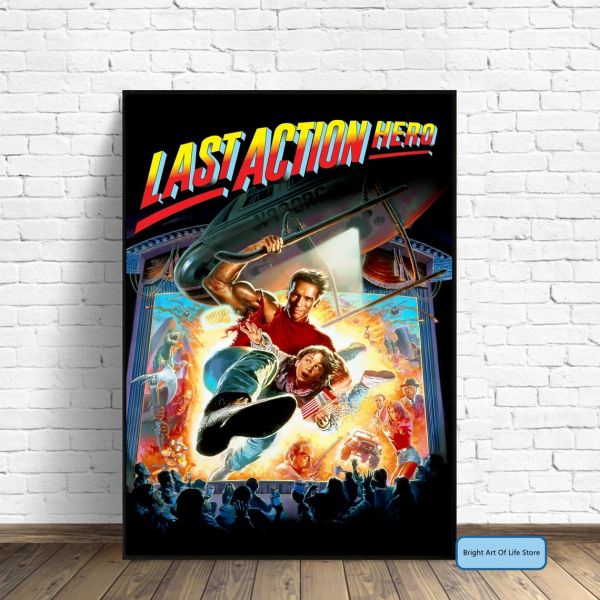 Kalligraphie Last Action Hero (1993) Filmplakat Cover Foto Print Leinwand Wall Art Home Decor (ungerahmt)