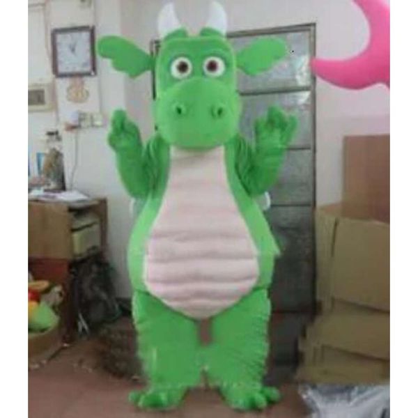 Costumi della mascotte Costume della mascotte del vestito operato dalla peluche del fumetto della mascotte del dinosauro verde di Natale di Halloween