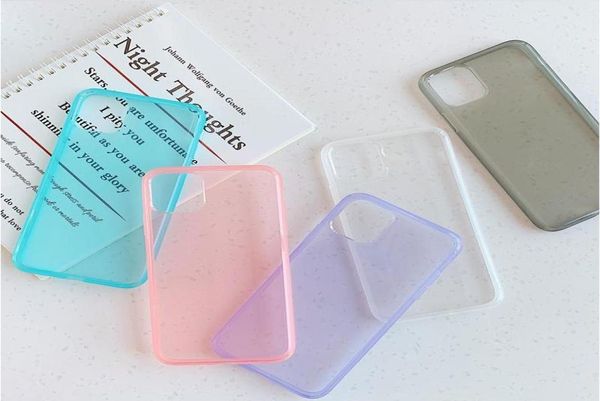 18mm de espessura transparente claro doce cor moda espelho macio tpu capa à prova de choque capa traseira para iphone 11 pro xs max xr x 8 7 6 69874053