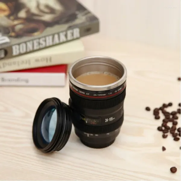 Bicchieri creativi DSLR Lens Cup in acciaio inossidabile Acqua personalizzati per studenti e studentesse caffè da ufficio