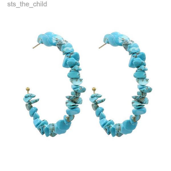 Fascino nuovo design pietra naturale orecchini di perline rotte orecchini di moda spiaggia boema regali di gioielli per feste da donnaC24326