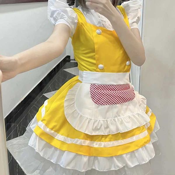 Costumi anime cosplay Vieni sul simpatico gatto giapponese campana vestito da cameriera di ruolo Lolita SS pelle adulto sexy Kay Carnival party setC24321