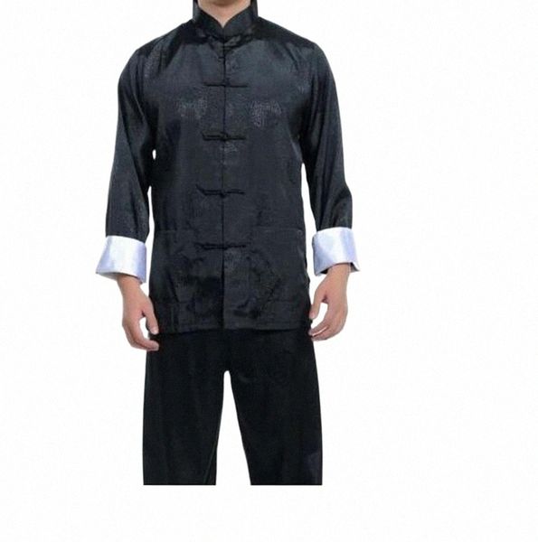 atacado frete grátis novo 5 cores dos homens chineses Dr seda kung fu tang terno pijamas SZ: M L XL 2XL 3XL venda quente x0em #