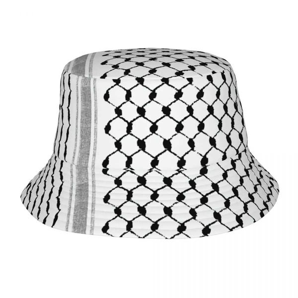 Bucket Hats Hatta Kufiya Unisex Folk Bucket Hat Sommer Sonnenhut Einzigartiges Design Faltbarer Outdoor-Sport Angelhut Boonie HatC24326