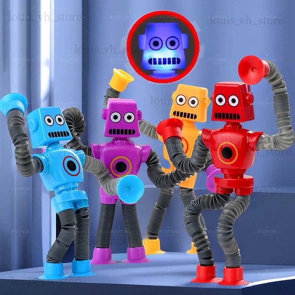 Giocattolo di decompressione Ventosa elastica Robot giocattolo Bambini che cambiano forma Tubi pop telescopici Giocattolo sensoriale per ragazze Ragazzi Giocattolo antistress Regali T240325