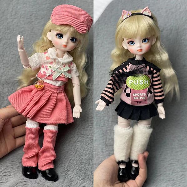 Fatta a mano fai da te bambola da 30 cm 16 BJD set completo testa aperta dolce principessa con 3 paia di occhi giocattolo per bambini e ragazze regalo 240313