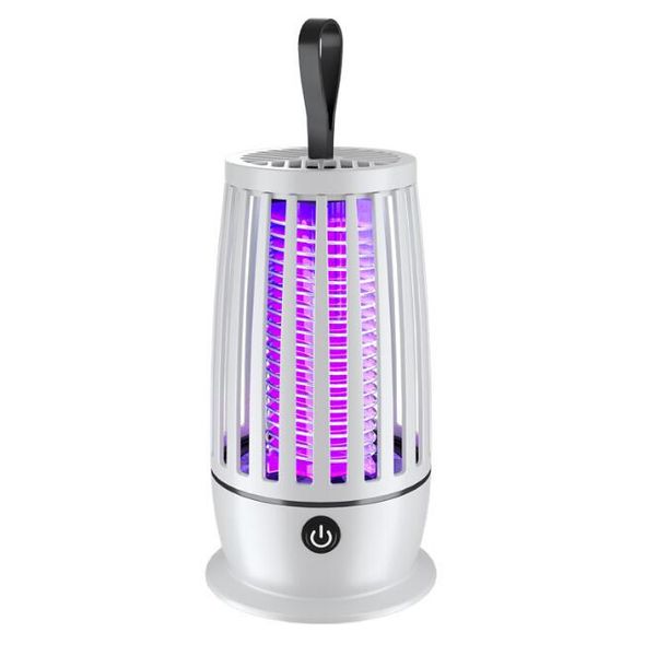 Lâmpada assassina de mosquitos, choque elétrico portátil, mosquito zapper com luz noturna, carregável por usb, luzes anti-mosquito, lanterna de acampamento ao ar livre