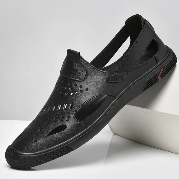 Scarpe casual da uomo in vera pelle slip on mocassini firmati estivi mocassini traspiranti neri italiani