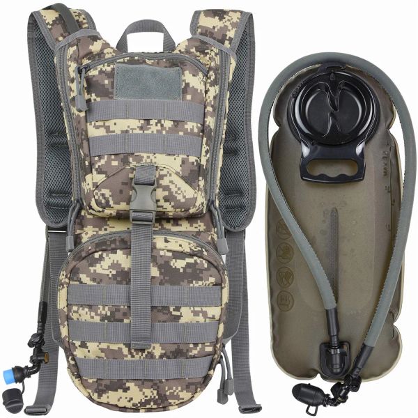 Coperture Zaino per bollitore da allenamento tattico Resistente Oxford Escursionismo all'aperto Ciclismo Borse per idratazione Borse Zaino Molle per sport militari