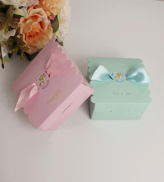 Yeni tatlı aşk bebek duşu erkek veya kız şeker kutusu düğün iyiliği kutular yaratıcı kağıt hediyeler kutular parti dekorasyon 4966626