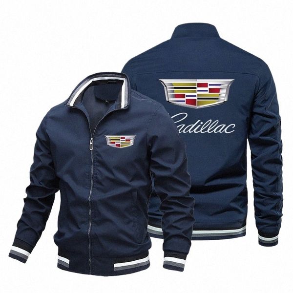 auto Logo 2024 uomo primavera autunno nuovo antivento cerniera giacca da volo casual Fi cappotto sportivo stampa cardigan top V6i4 #