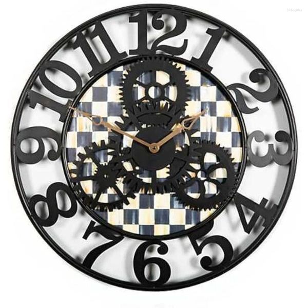 Relógios de parede Courtly Check Farmhouse Clock - Grande