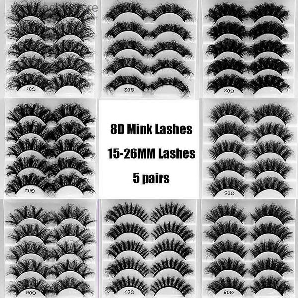 Cílios Postiços 8D5 duplo estilo de cabelo encaracolado profundo simulação de alta qualidade cílios de hortelã multi-camada comprimento cruzado grosso cílios postiços24327