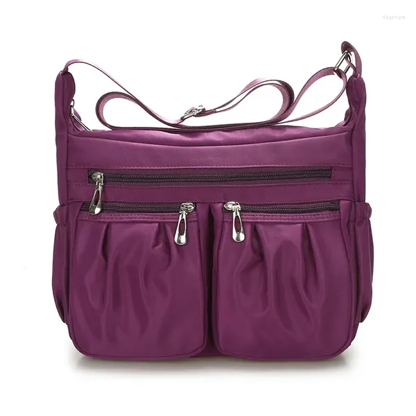 Schultertaschen Damen Messenger Reißverschlusstasche Oxford Textil Reise Große Kapazität Umhängetasche Geldbörsen Handtaschen Mehrschichtig