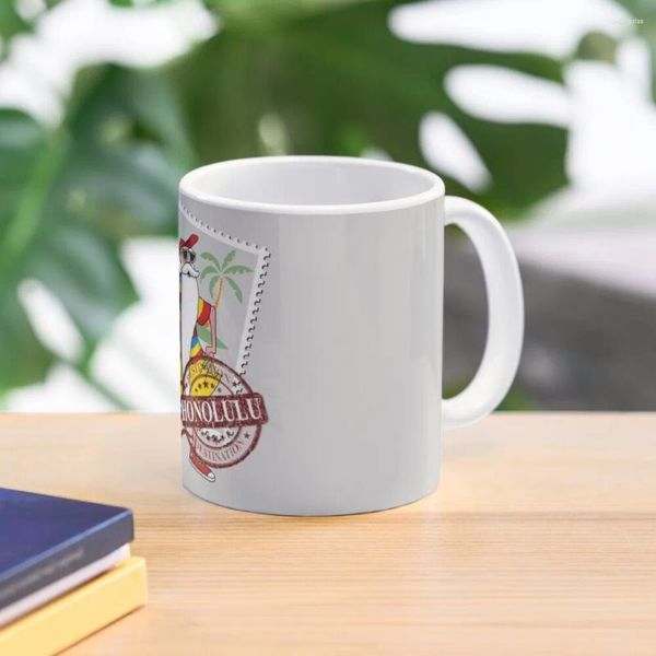 Canecas Honolulu Destino Caneca de café Chá e xícaras conjunto misturador de cerveja