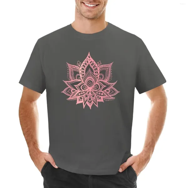 Canotte da uomo T-shirt con fiori di loto rosa e grigia Personalizza i tuoi vestiti carini Abbigliamento da uomo